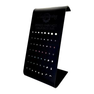 KIT BRINCO BABY 28 PARES + EXPOSITOR - PRETO/ AÇO