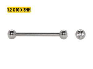 MICRO RETO AÇO C/ STRASS – 1.2 X 10 X 3MM