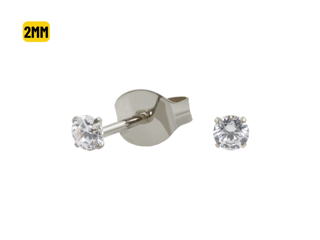 PAR BRINCO TITÂNIO C/ ZIRCÔNIA - 2MM