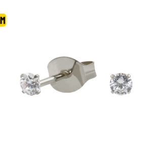 PAR BRINCO TITÂNIO C/ ZIRCÔNIA - 2MM
