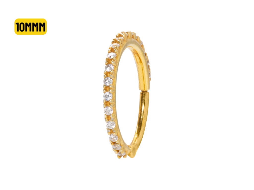 CONCH CLICKER CRAVEJADO PRATA 10MM - ART6 BANHADO