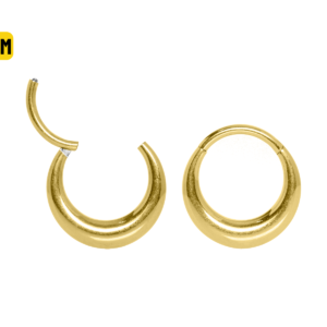 SEGMENTO CLICKER TITÂNIO PVD GOLD OVAL - 8MM