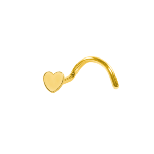 NOSTRIL TITÂNIO PVD GOLD CORAÇÃO - 0.8MM