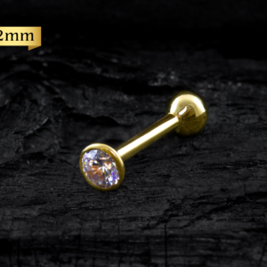 MICRO RETO PONTO DE LUZ OURO CRAV. INGLESA - AMARELO / 2.0MM