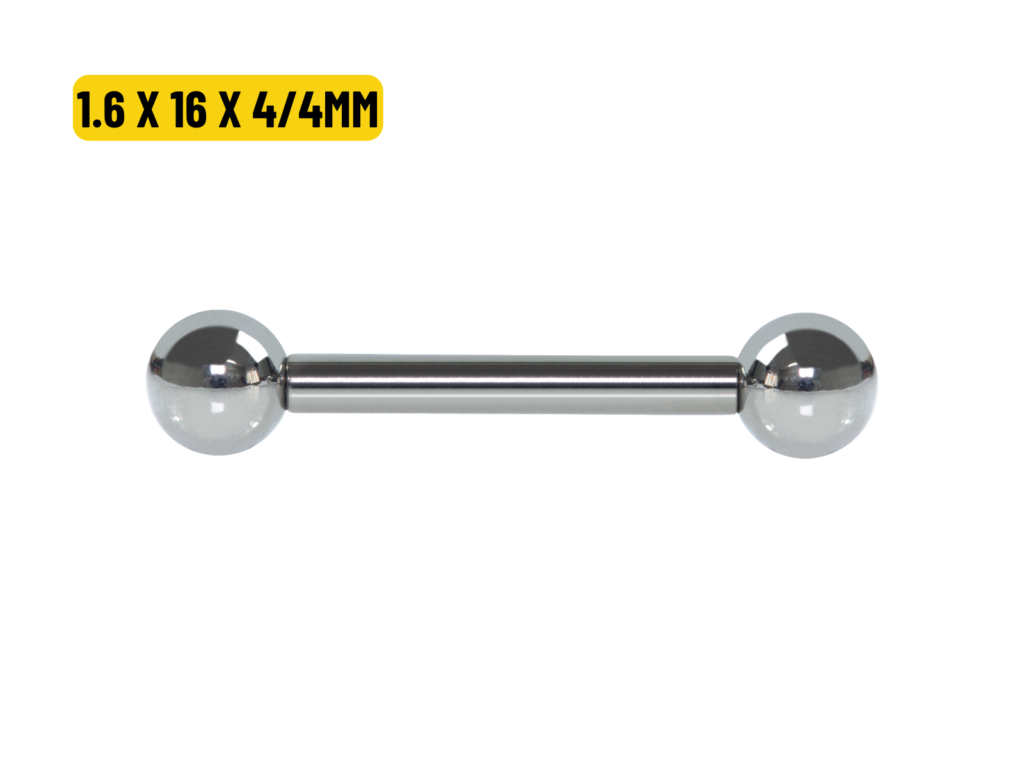 BARBELL RETO TITÂNIO R/INTERNA - 1.6 X 16 X 4MM