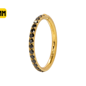 SEGMENTO CLICKER AÇO PVD C/ ZIRCÔNIA BLACK - 1.2 X 8MM