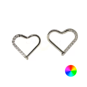 HEART TITÂNIO CLICKER CRAVEJADO 1.2 X 8MM – LADO DIREITO