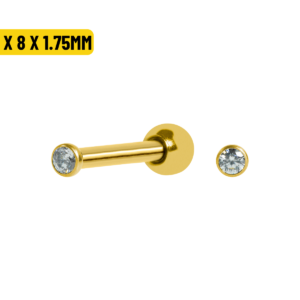 MICRO RETO TIT PVD GOLD AUSTRALIANO - 1.0 X 8 X 1.75MM