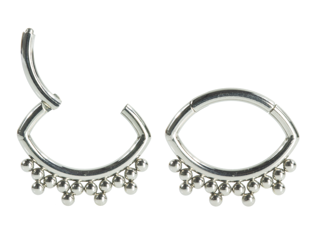SEGMENTO CLICKER TITÂNIO OVAL INDIANO - 1.2X 10MM