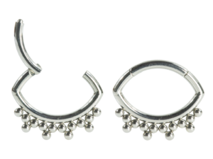 SEGMENTO CLICKER TITÂNIO OVAL INDIANO – 1.2X 10MM