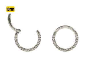 SEGMENTO CLICKER TITÂNIO FRONTAL MARTELADO – 10MM