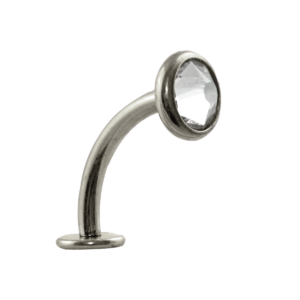 FLOATING NAVEL TITÂNIO PVD R/I CHAPINHA/STRASS