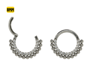 SEGMENTO CLICKER TITÂNIO INDIANO C/ ZIRCÔNIA – 8MM