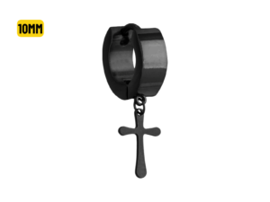 ARGOLA CLICKER C/ CRUZ BLACK 10MM – UNIDADE