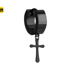 ARGOLA CLICKER C/ CRUZ BLACK 10MM - UNIDADE