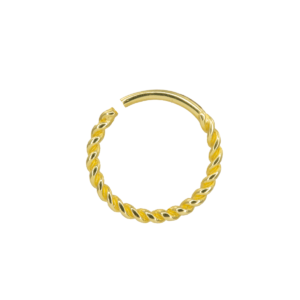 ARGOLA TORÇÃO CORDÃO NÁUTICO P157 - BANHADO A OURO
