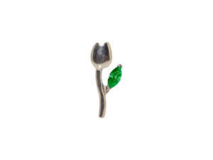 TOPO TITÂNIO 0.9 (1.2MM) – ROSA C/ ZIRCÔNIA VERDE