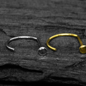 NOSTRIL ARGOLA OPEN D OURO - BRANCO