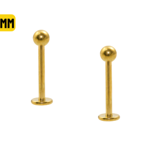 LABRET TITÂNIO PVD GOLD - 1.2 X 10 X 3MM