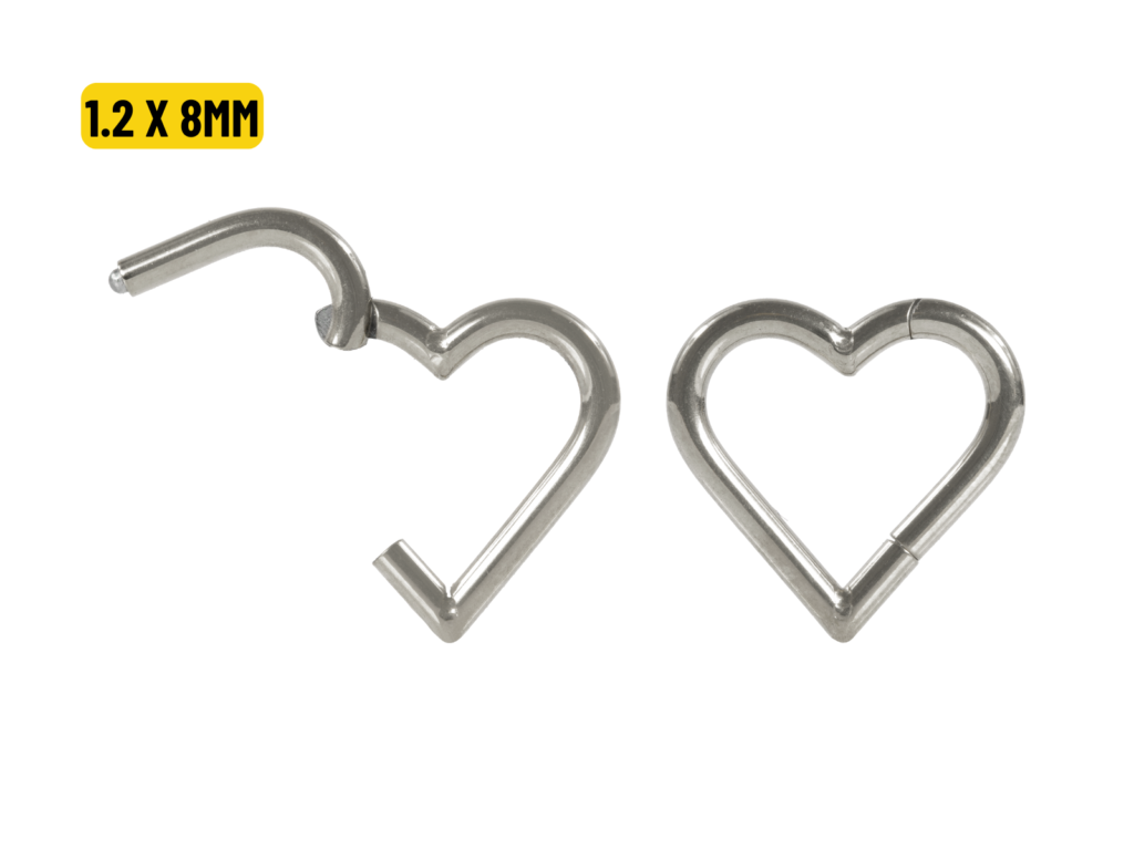 HEART CLICKER AÇO - 1.2 X 8MM