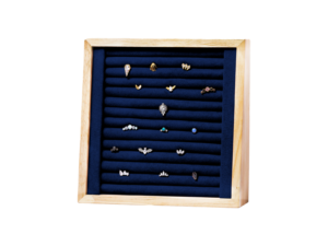 EXPOSITOR MADEIRA QUADRADO 15X15CM – AZUL MARINHO