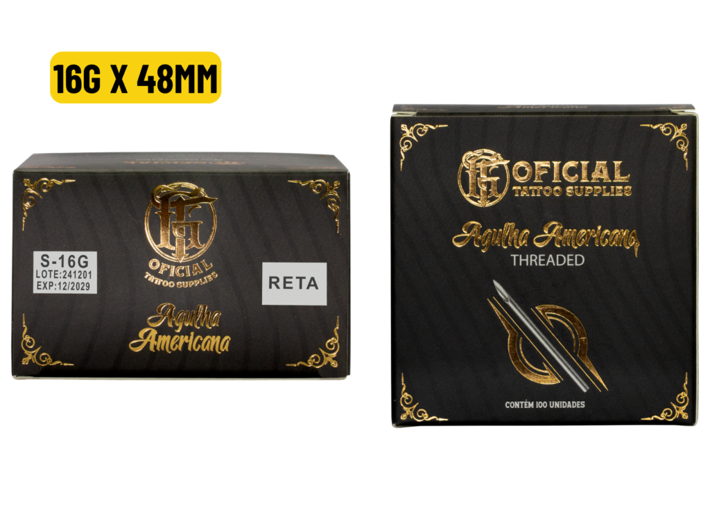 AGULHA AMERICANA THREADED 16G X 48MM RETA - CAIXA
