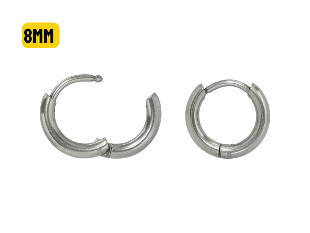 ARGOLA CLICKER AÇO LISA 8MM - UNIDADE