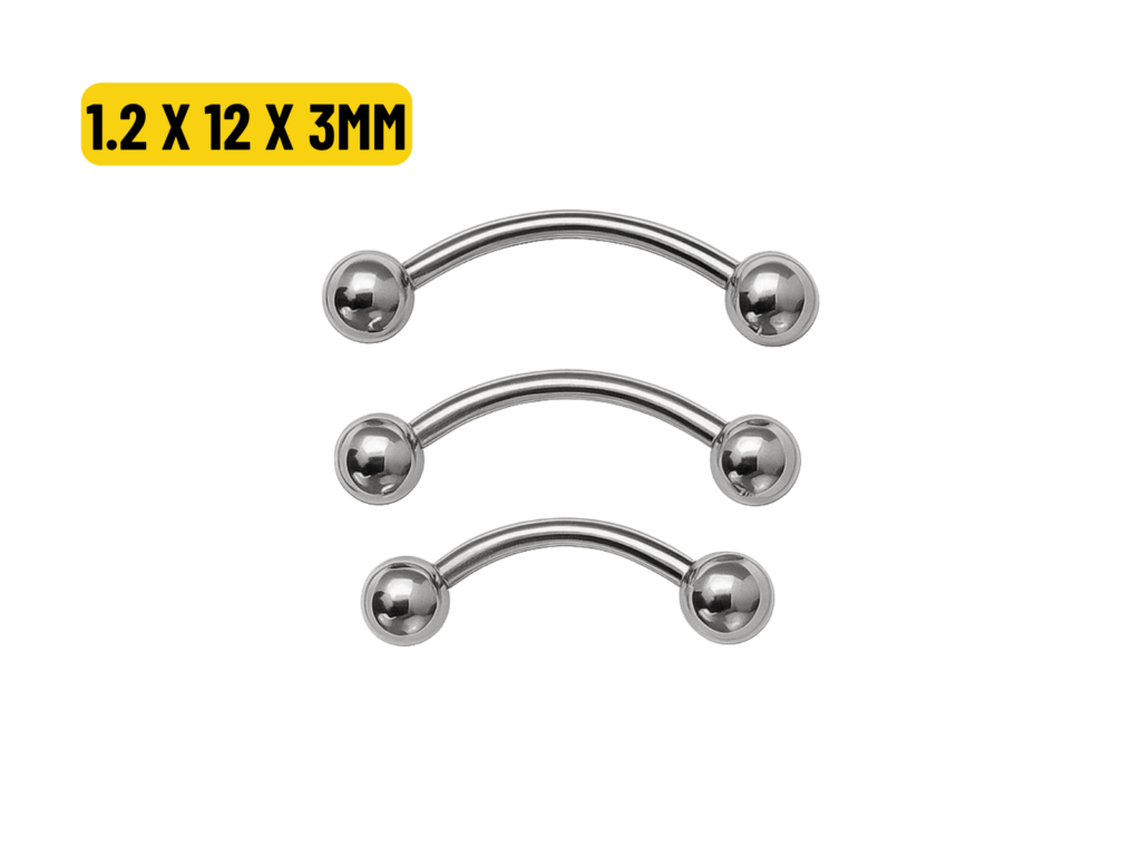 MICRO CURVO TITÂNIO - 1.2 X 12 X 3MM