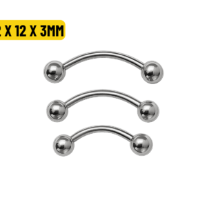 MICRO CURVO TITÂNIO NATURAL - 1.2 X 12 X 3MM