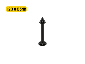 LABRET BANHADO BLACK SPIKE – 1.2 X 8 X 3MM