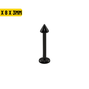 LABRET BANHADO BLACK SPIKE - 1.2 X 8 X 3MM