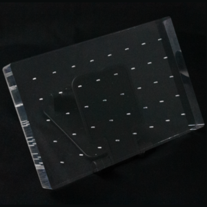 EXPOSITOR ACRILICO TOPO P/ 40 PCAS - 18 X 12 X 2.5CM TRANSPARENTE