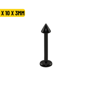 LABRET BANHADO BLACK SPIKE - 1.2 X 10 X 3MM