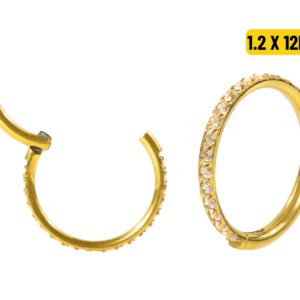 SEGMENTO CLICKER TITÂNIO PVD C/ ZIRCÔNIA - 1.2 X12MM