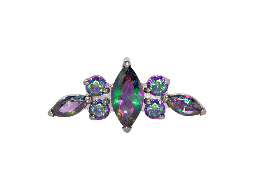 TOPO TITÂNIO 0.9 (1.2MM) - CLUSTER C/ ZIRCÔNIA BOREAL ROXO