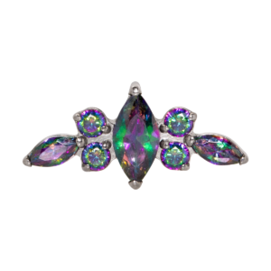 TOPO TITÂNIO 0.9 (1.2MM) - CLUSTER C/ ZIRCÔNIA BOREAL ROXO