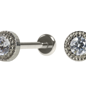 LABRET TITÂNIO R/I INDIANO C/ ZIRCÔNIA