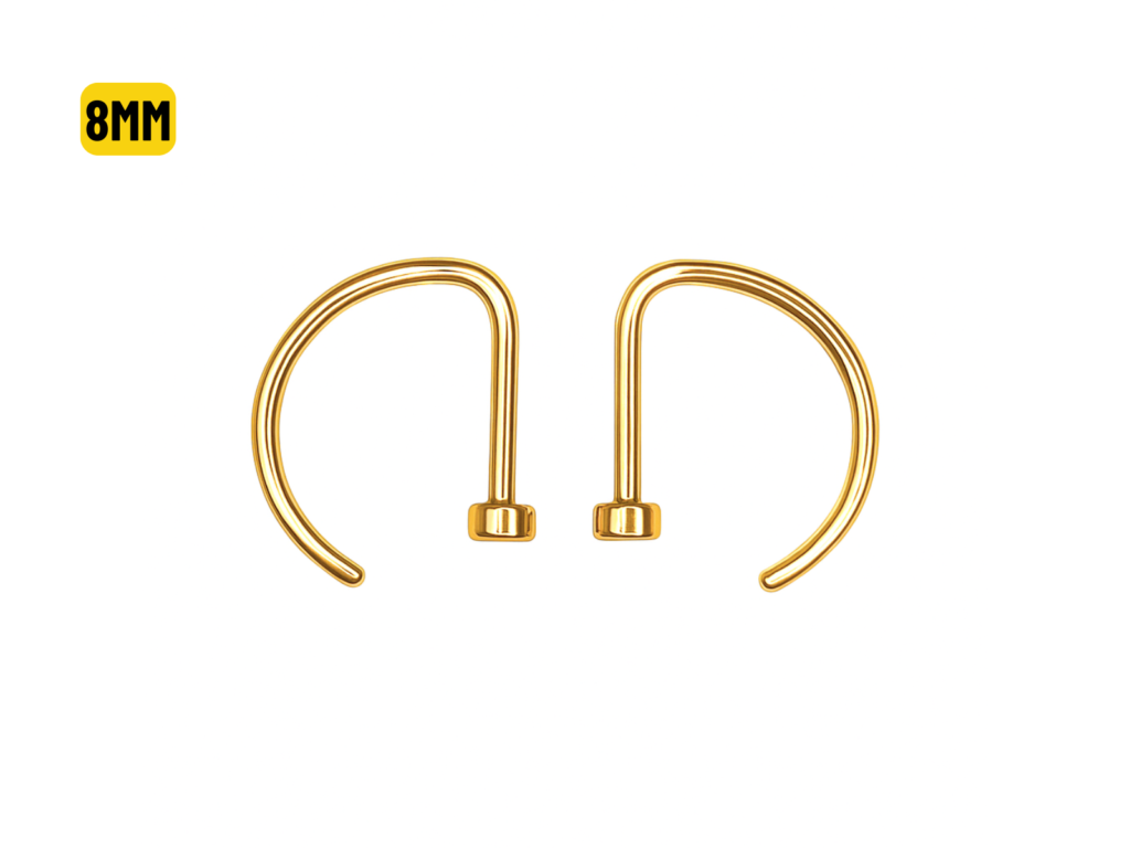 NOSTRIL ARGOLA PVD GOLD OPEN D - 8MM
