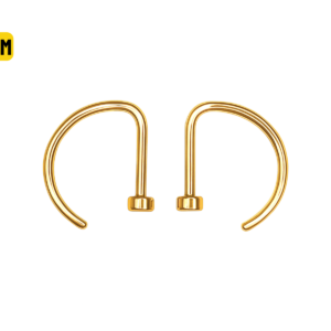NOSTRIL ARGOLA PVD GOLD OPEN D - 8MM