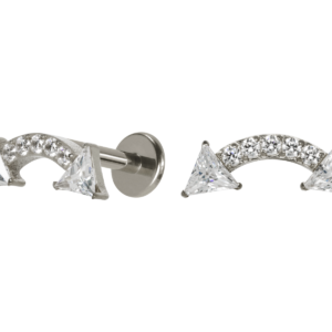 LABRET TITÂNIO R/I FLECHA C/ ZIRCÔNIA