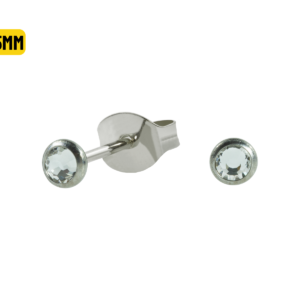 PAR BRINCO TITÂNIO FLAT C/ ZIRCÔNIA - 2.5MM