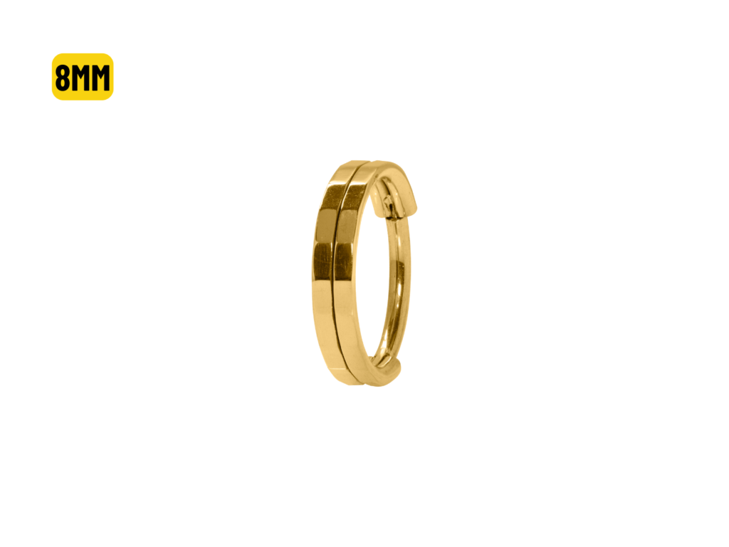 SEGMENTO CLICKER AÇO PVD GOLD DETALHADO - 8MM