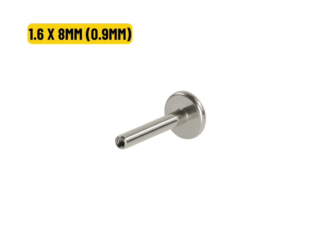LABRET HASTE R/I TITÂNIO - 1.6 X 8MM ( 0.9MM )