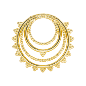 PÊNDULO CLICKER AÇO PVD GOLD INDIANO 4 ARGOLAS - 4MM