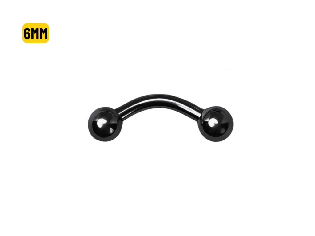 MICRO CURVO PVD BLACK 1.2 X 6 X 2.5MM