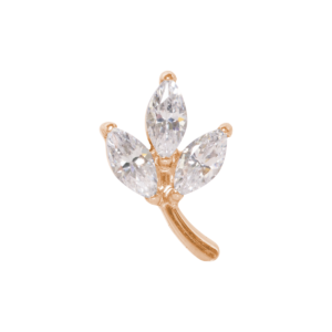 TOPO TITÂNIO PVD ROSE 0.9 (1.2MM) - RAMO C/ ZIRCÔNIA