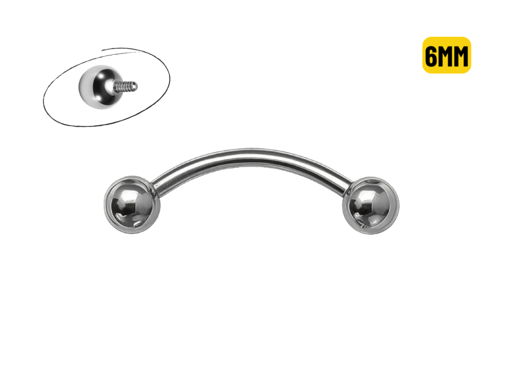 MICRO CURVO TITÂNIO R/INTERNA - 1.2 X 6 X 3/3MM