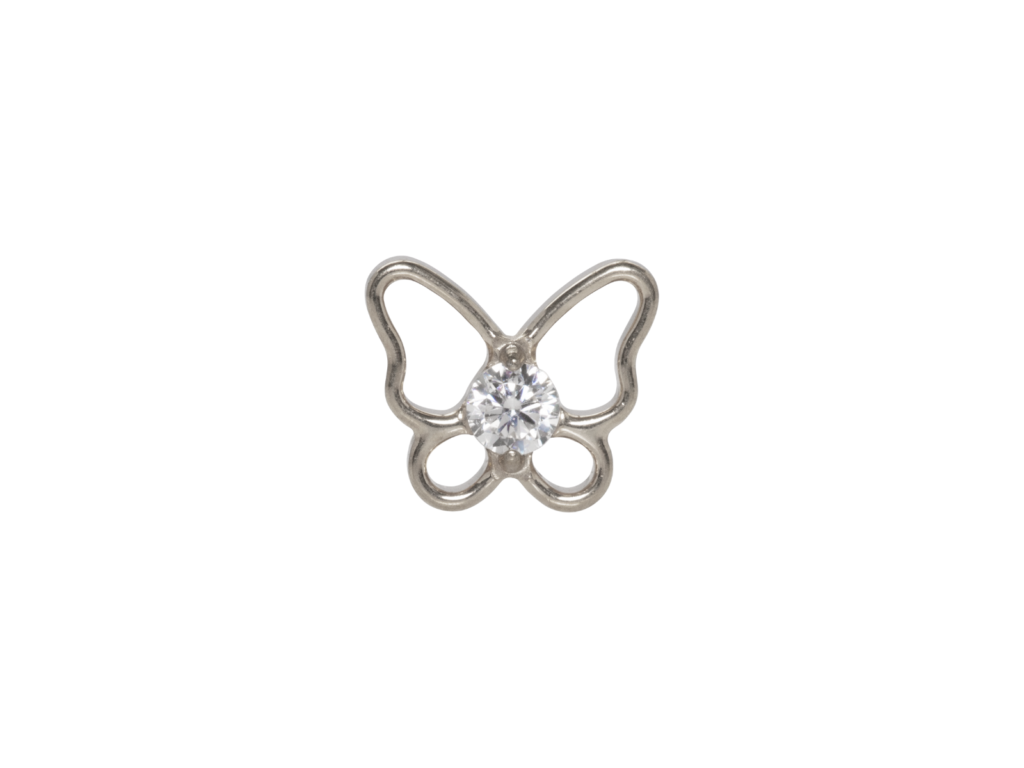TOPO TITÂNIO 0.9 (1.2MM) - MINI BORBOLETA C/ ZIRCÔNIA