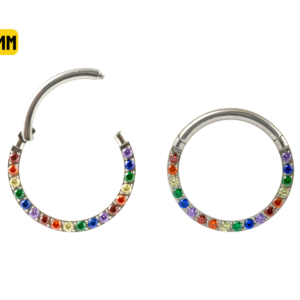SEGMENTO CLICKER TITÂNIO FRONTAL MULTI COLORS - 10MM