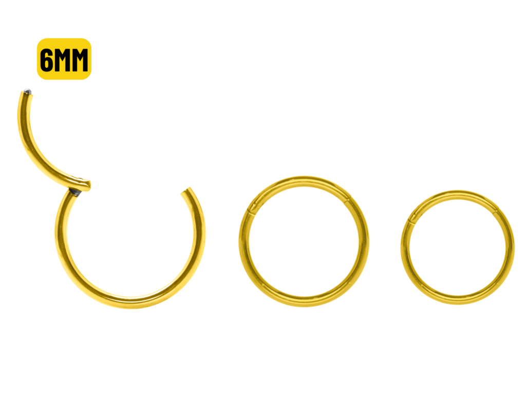 SEGMENTO CLICKER AÇO PVD GOLD - 1.2 X 6MM